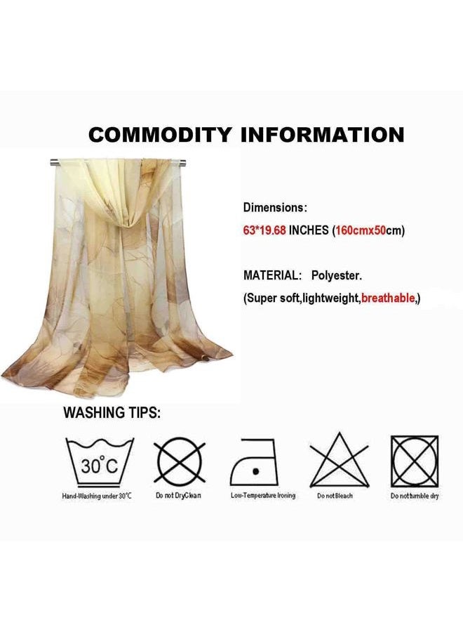 Acotavie Scarfs for Women Lightweight Fashion Scarves Print Floral Pattern Scarf Shawl Wraps (W06) - Image 3