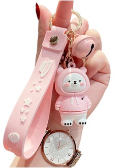 Y&D Cute Keychain, PVC Lanyard Pendant Bear Keyring, Cartoon Doll Accessories Silicone Key Collector, Keychains, Bags, Car for Women and Men  - Image 1