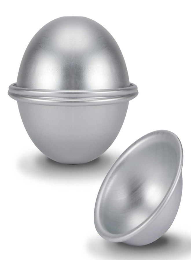 CHEOTIME 10cm Half Ball Cake Pan, Aluminum Alloy Sphere Cakes Pan, Silver Hemisphere Cake Mold Soccer Cake Pan Nonstick SmallCake Baking Pans for Chocolate, Pudding Baking - Image 1