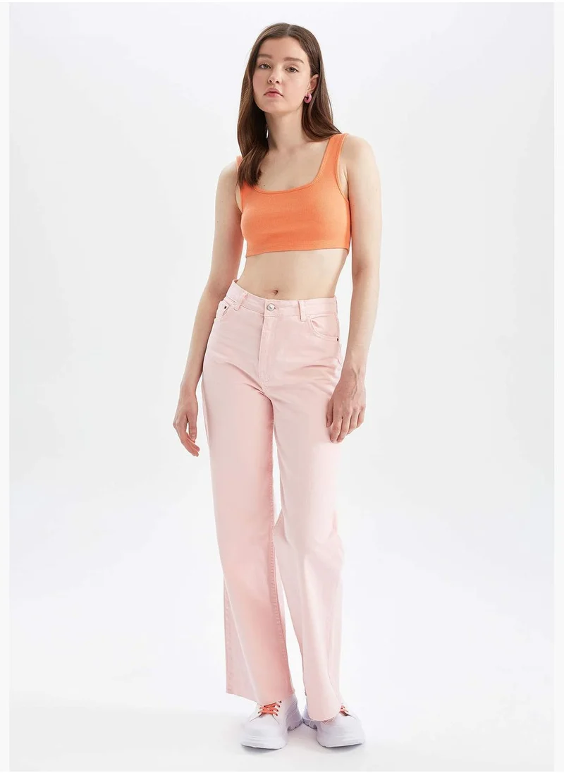 ديفاكتو High Waisted Gabardine Culottes