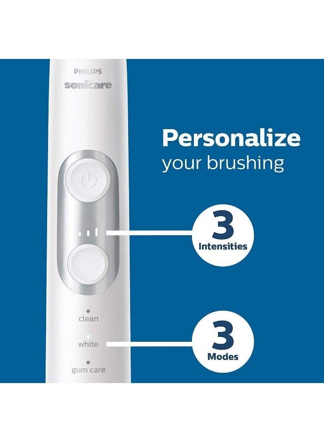 PHILIPS SONICARE فرشاة أسنان كهربائية قابلة لإعادة الشحن من فيليبس سونيكير بروتيكتيف كلين 6500 مع مستشعر ضغط 3 أوضاع تنظيف سمارتايمر وكواد بايسر 14 يوم من عمر البطارية حقيبة سفر للشحن باللون الأزرق البحري HX646207 - Image 4