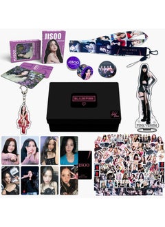 Black Pink Blackpink JISOO Box Set With Lomo Cards, Acrylic Stand, Hand Account Tape, Lanyard, Stickers, Photo Card  - Image 1