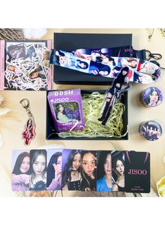 Black Pink Blackpink JISOO Box Set With Lomo Cards, Acrylic Stand, Hand Account Tape, Lanyard, Stickers, Photo Card  - Image 3