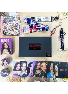 Black Pink Blackpink JISOO Box Set With Lomo Cards, Acrylic Stand, Hand Account Tape, Lanyard, Stickers, Photo Card  - Image 2