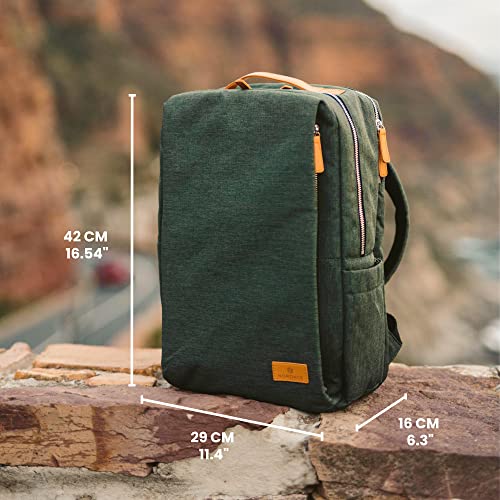 Nordace Siena Smart Backpack with USB Charging - 15.6 Inch Laptop Backpack, 19L Daily Backpack for Travel, Everyday, or Work (Dark Green) - Image 2