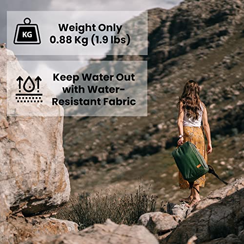Nordace Siena Smart Backpack with USB Charging - 15.6 Inch Laptop Backpack, 19L Daily Backpack for Travel, Everyday, or Work (Dark Green) - Image 5