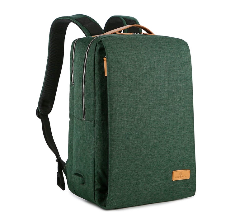 Nordace Siena Smart Backpack with USB Charging - 15.6 Inch Laptop Backpack, 19L Daily Backpack for Travel, Everyday, or Work (Dark Green) - Image 1