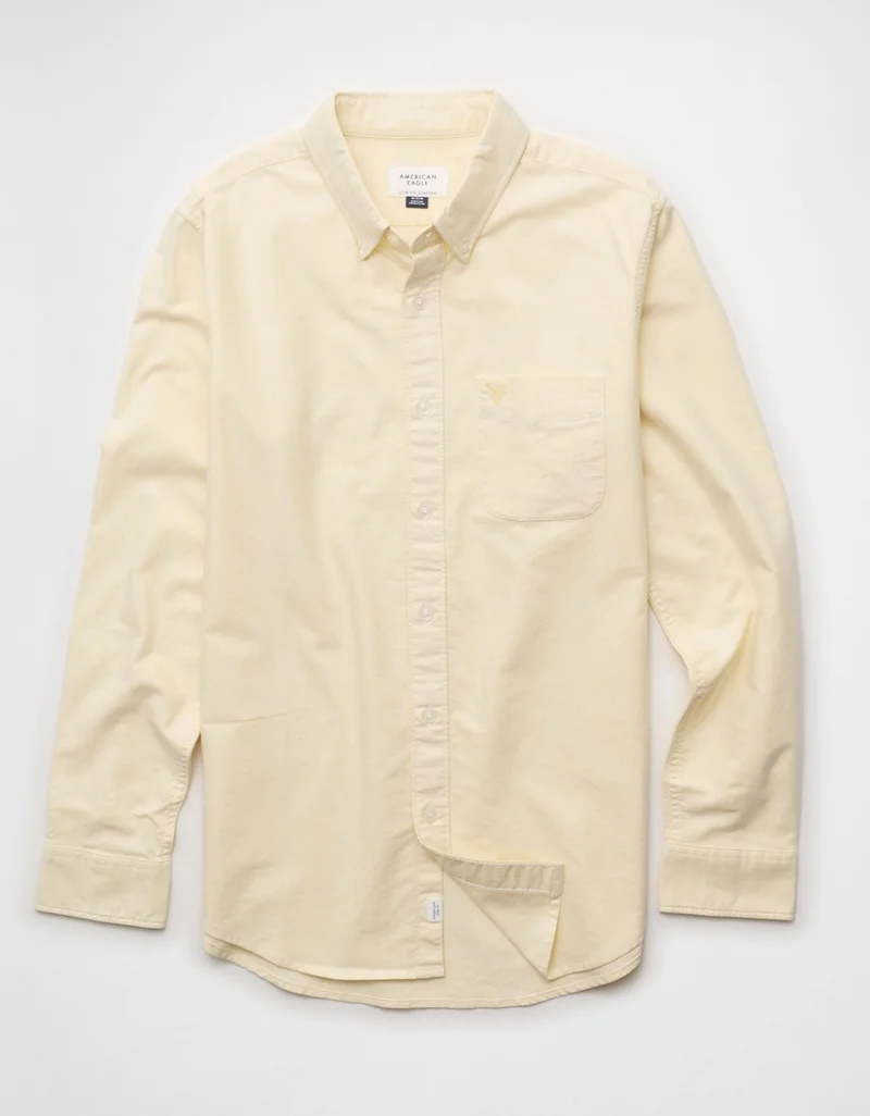 American Eagle  AE Slim Fit Everyday Oxford Button-Up Shirt for Men | Best Price UAE