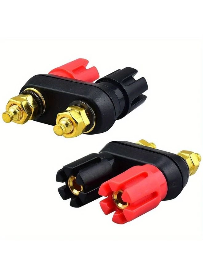 2 Pack 4mm Banana Plug Jacks Heavy Duty Speaker Amplifier Terminal Connectors - Image 2