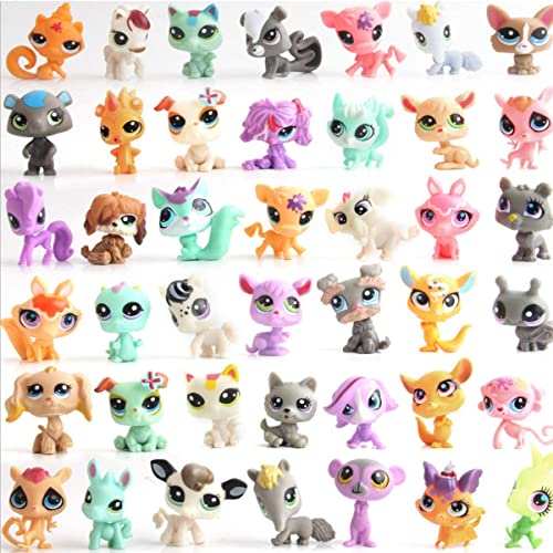 HYSTYLE 20 Pcs Miniature Animal Pet Miniature Pet Doll Desktop Decor Cake Decoration Cake Topper Assoted Random Style - Image 1