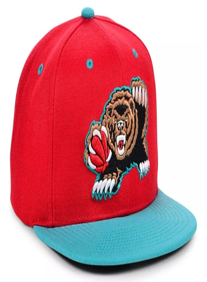Mitchell & Ness Vancouver Grizzlies Reload Snapback Adjustable Hat Cap Throwback Memphis - Red & Teal - Image 1