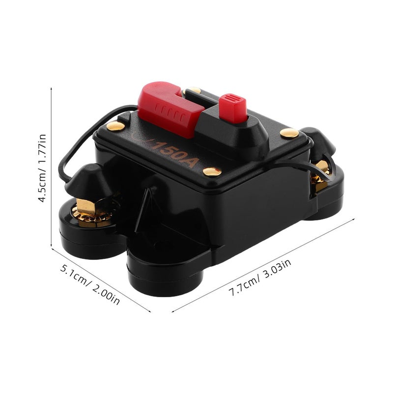150 Amp Manual Reset Circuit Breaker Switch Overload Short Circuit Protector for Automotive RV Marine - Image 3