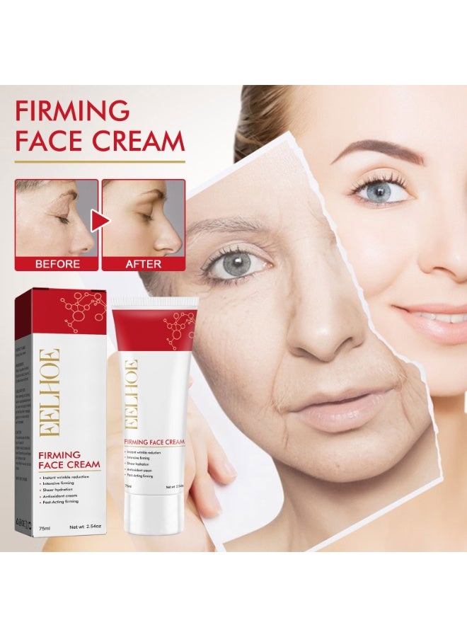 EELHOE Firming Face Cream 75ml Hydrating Anti Wrinkle Moisturizer, Skin Tightening and Elasticity Boosting Formula with Antioxidants for Smooth Radiant and Youthful Appearance - Image 5
