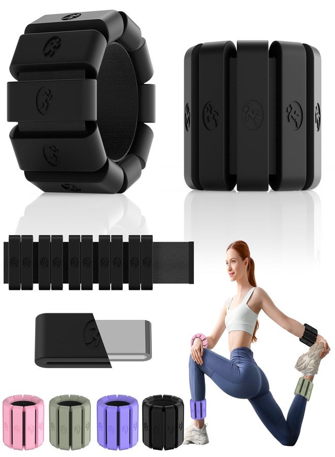 Sonkoloro Wrist Ankle Weights for Women, 2.6LB Weight Non-Slip Hand & Leg Weighted for Strength Training, Walking, Running, Yoga, Pilates, and Jogging Black 58g - Image 1