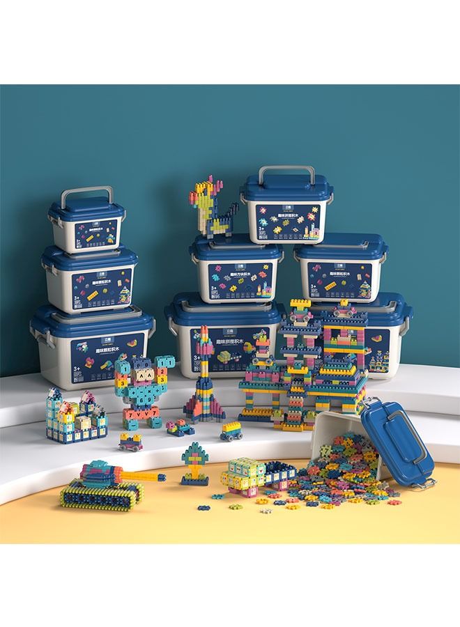 Fun Square Blocks Set Children's Educational Toys with Storage Box 600PCS  - Image 4
