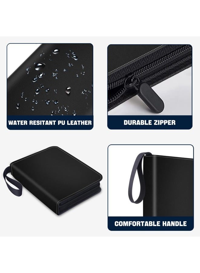 HESPLUS 900 Pockets Trading Card Album Folder, Baseball Card Binder with Sleeves, Collectible Trading Album for Baseball Cards, Trading Cards, Lorcana Cards, MTG, TCG, Game Cards, Sports Cards -Black - Image 5