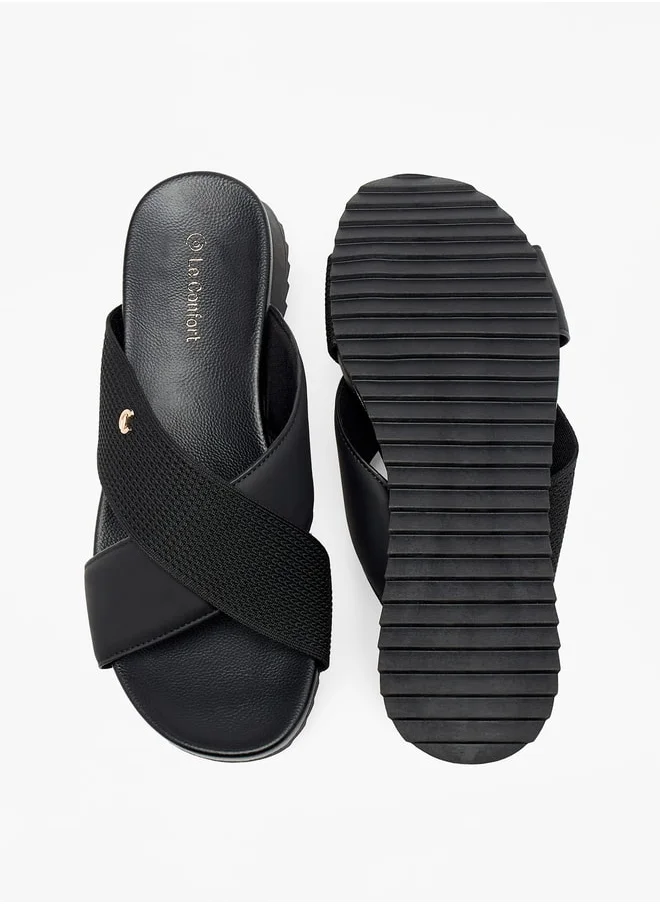 Le Confort Cross Strap Slip-On Flat Sandals