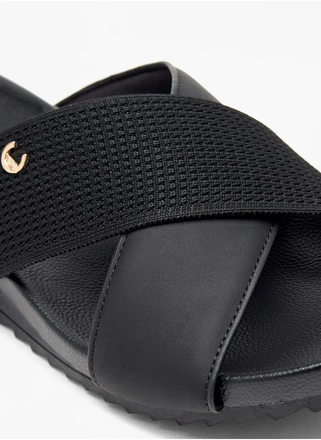 Le Confort Cross Strap Slip-On Flat Sandals