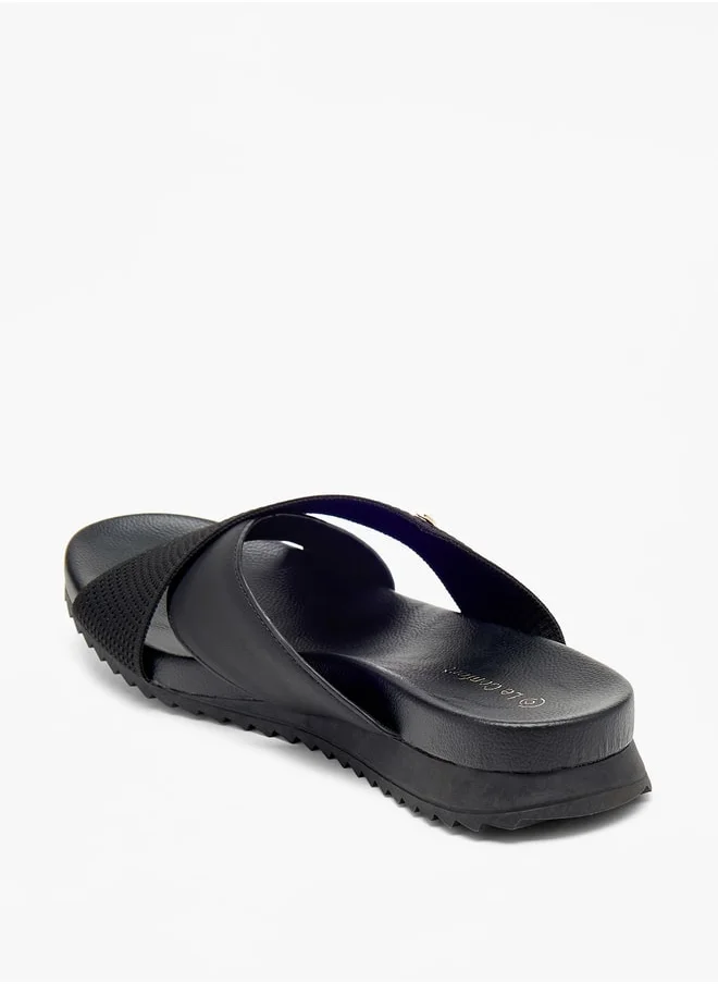 Le Confort Cross Strap Slip-On Flat Sandals