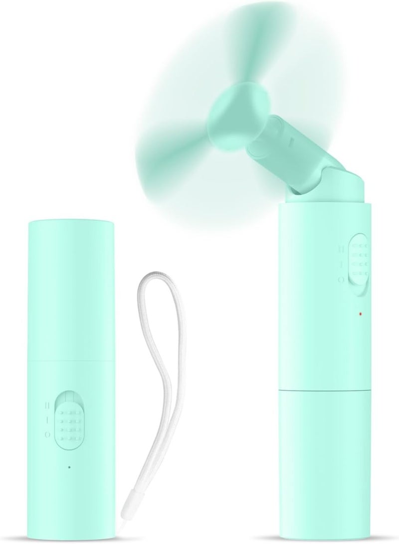 general Handheld Fan Rechargeable, Mini Portable Fan Small Hand Fan, 3000mAh Battery Operated 22Hrs+ Makeup Eyelash Fan Personal Fan Gifts for Women Girls Men Travel Indoor Outdoor - Image 1