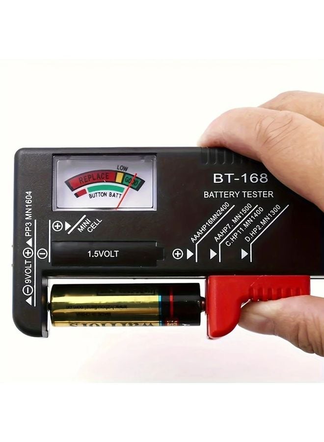 قطعتان اختبار بطارية أسود AA AAA C D 9 فولت مع مقياس ملون - Image 3