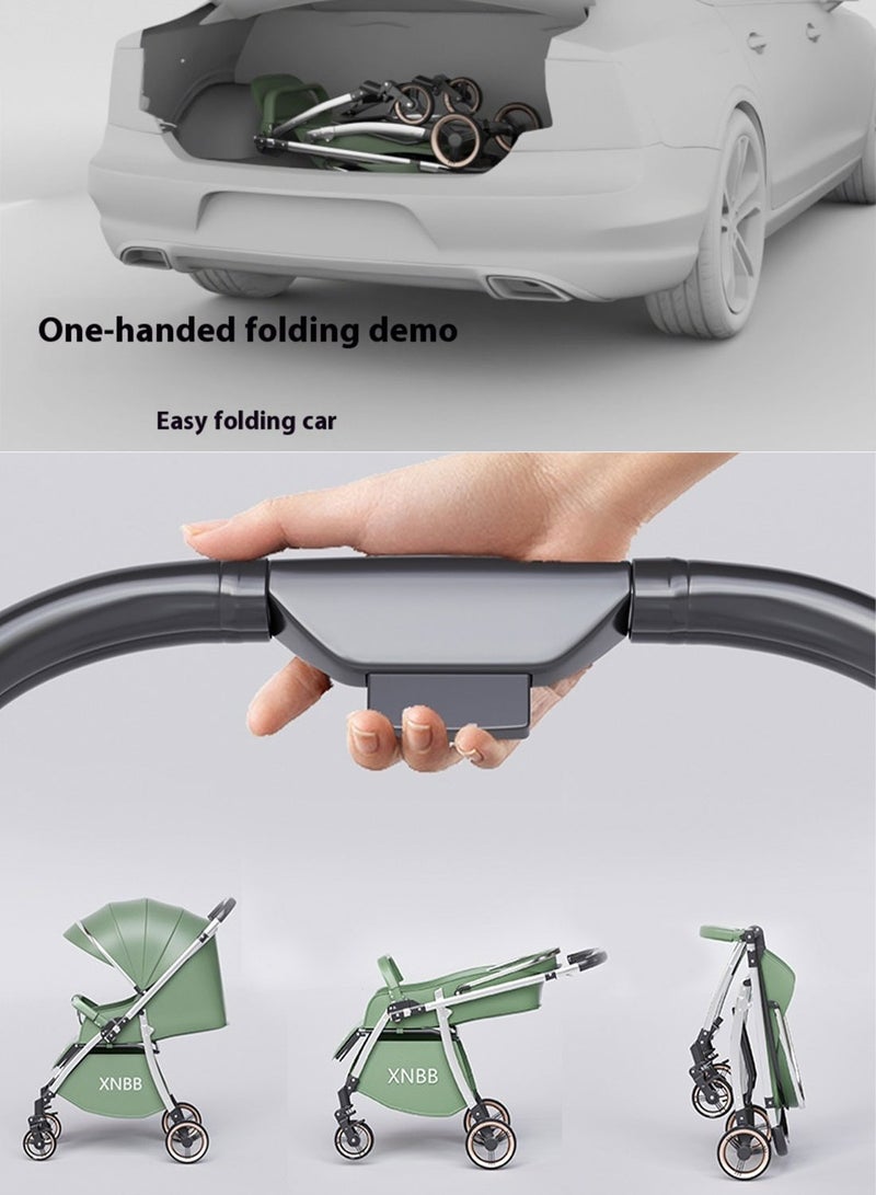 ما بيبي عربة أطفال مزدوجة، عربة أطفال للسفر قابلة للطي والفك، يمكن الجلوس والاستلقاء، عربة أطفال خفيفة الوزن من 0-4 سنوات - Image 5