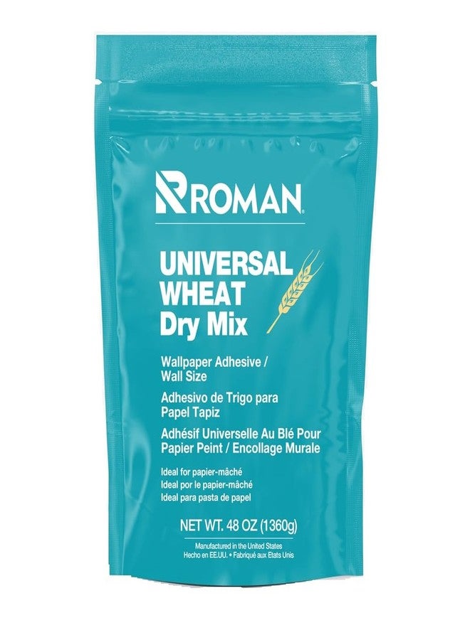 رومان لاصق ورق الجدران ROMAN Universal Wheat Dry Mix، درجة ممتازة لورق الجدران خفيف الوزن والحساس، وتجليد الكتب، وسهل الخلط والتطبيق (3 رطل - 1500 قدم مربع) - Image 2