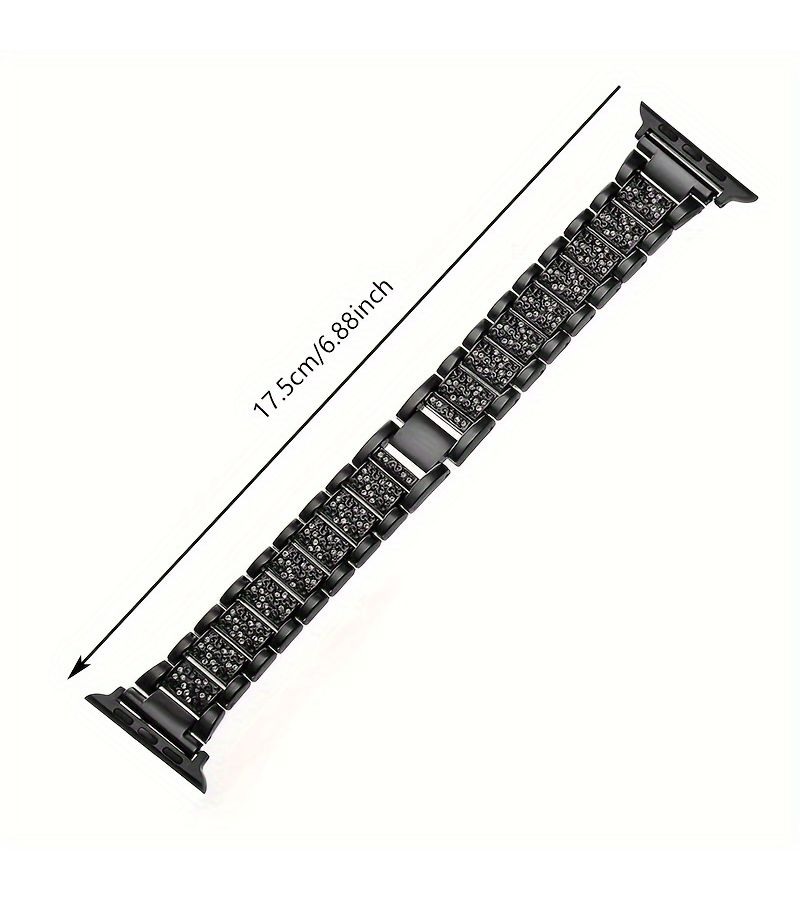 Golden Diamond Women Metal Watch Band 42 44 45 49mm Compatible With Apple Watch Series 1-11 SE Ultra - Image 2
