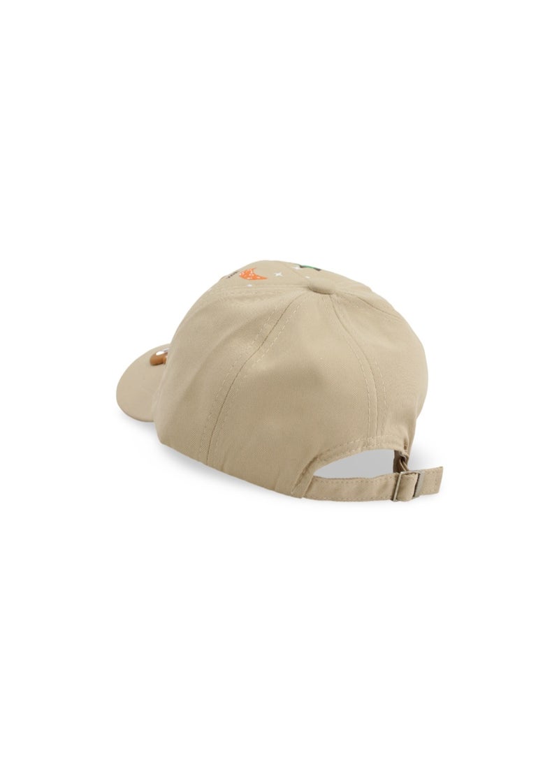 Fancy Boys Cotton Cap – Beige with "B" Design - Image 3