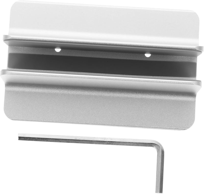 Vertical Laptop Holder Aluminum Alloy Tablet Rack Skid Base Stability Space Saving Design Compatible Various Thicknesses Professional Workmanship 15X9.5X4.5CM - Image 1