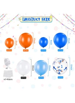 110 Pcs Orange And Blue Balloons Garland Kit War Party Balloon 10 Inch Orange Blue White Latex Balloons 12 Inch Orange Blue Confetti Balloons For Kids Target Sign Birthday Party Supplies - pzsku/Z65B7EA0EA9C49286C495Z/45/_/1727695182/d7b37279-c7ee-499d-b394-595904fcaada