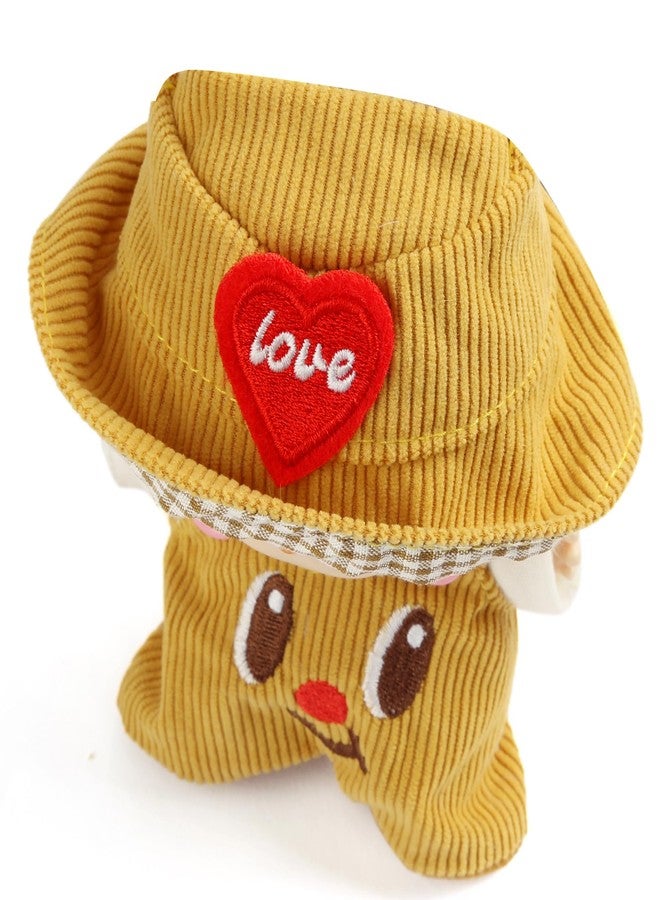 CHICHO 3-Piece Doll Clothes for Labubu & 17cm Dolls - Stylish Fisherman Hat Set, Kawaii Doll Outfits with Accessories for Collectors or Display - Yellow Smiley (No Dolls) - Image 5