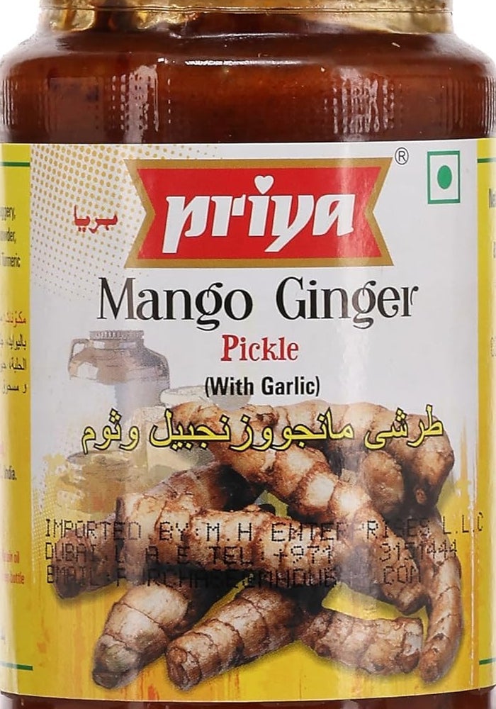 Priya Mango Ginger Pickle with Garlic in Oil - 300g - Image 1