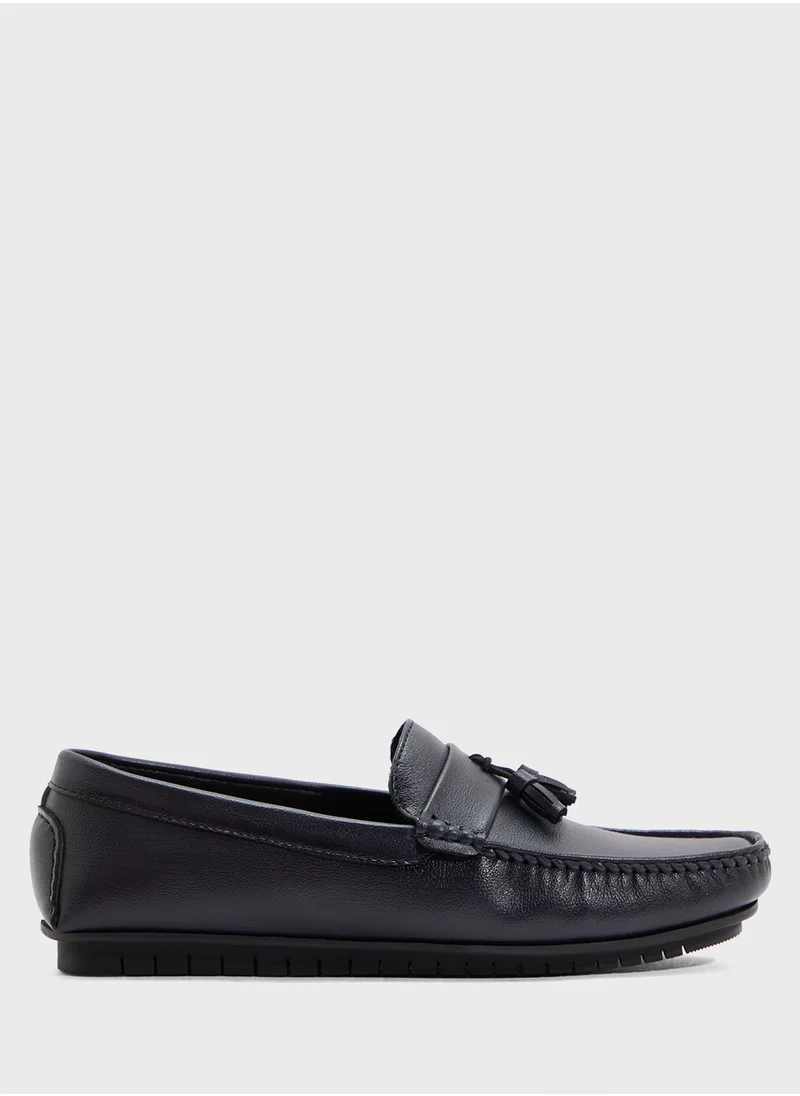 روبرت وود Tassel Detail Hand Stitched Casual Loafers