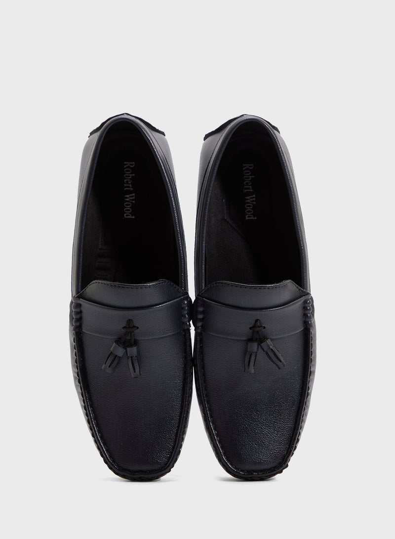 Robert Wood Tassel Detail Hand Stitched Casual Loafers  - Image 4