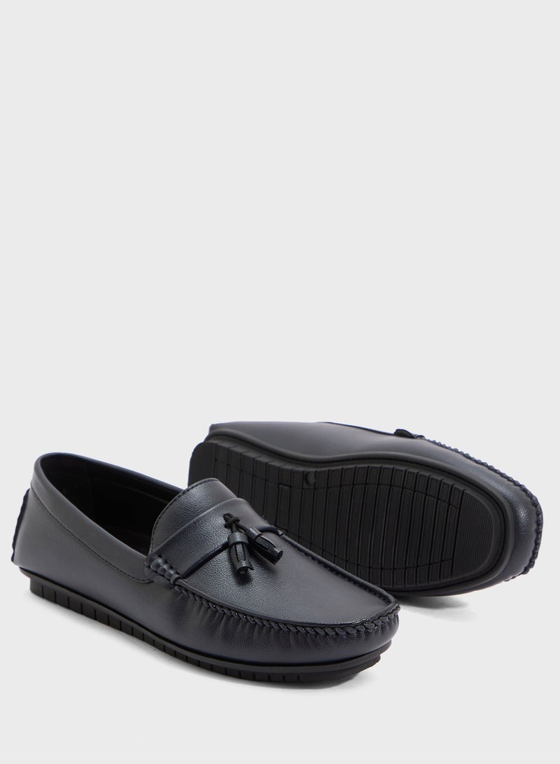 Robert Wood Tassel Detail Hand Stitched Casual Loafers  - Image 3