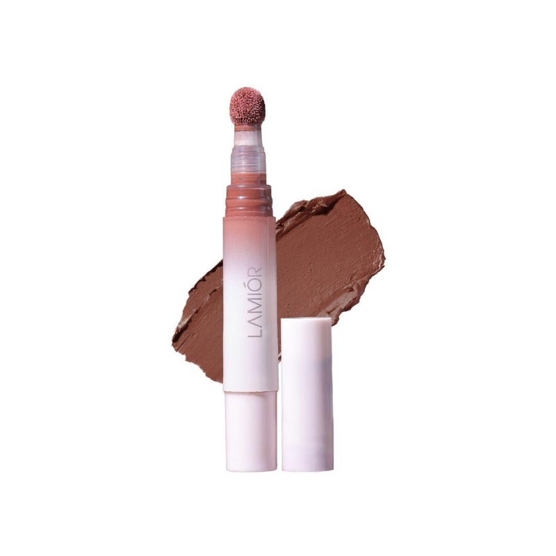 Lamior Blurry Fudgy Lip Tint Cappucino Ultra Velvety Matte TransferProof Hydrating Formula LongLasting Lip Tint with Cushion Applicator Vegan CrueltyFree - Image 1
