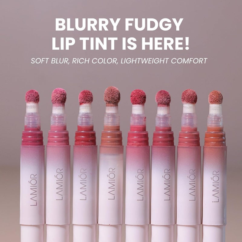 Lamior Blurry Fudgy Lip Tint Cappucino Ultra Velvety Matte TransferProof Hydrating Formula LongLasting Lip Tint with Cushion Applicator Vegan CrueltyFree - Image 3