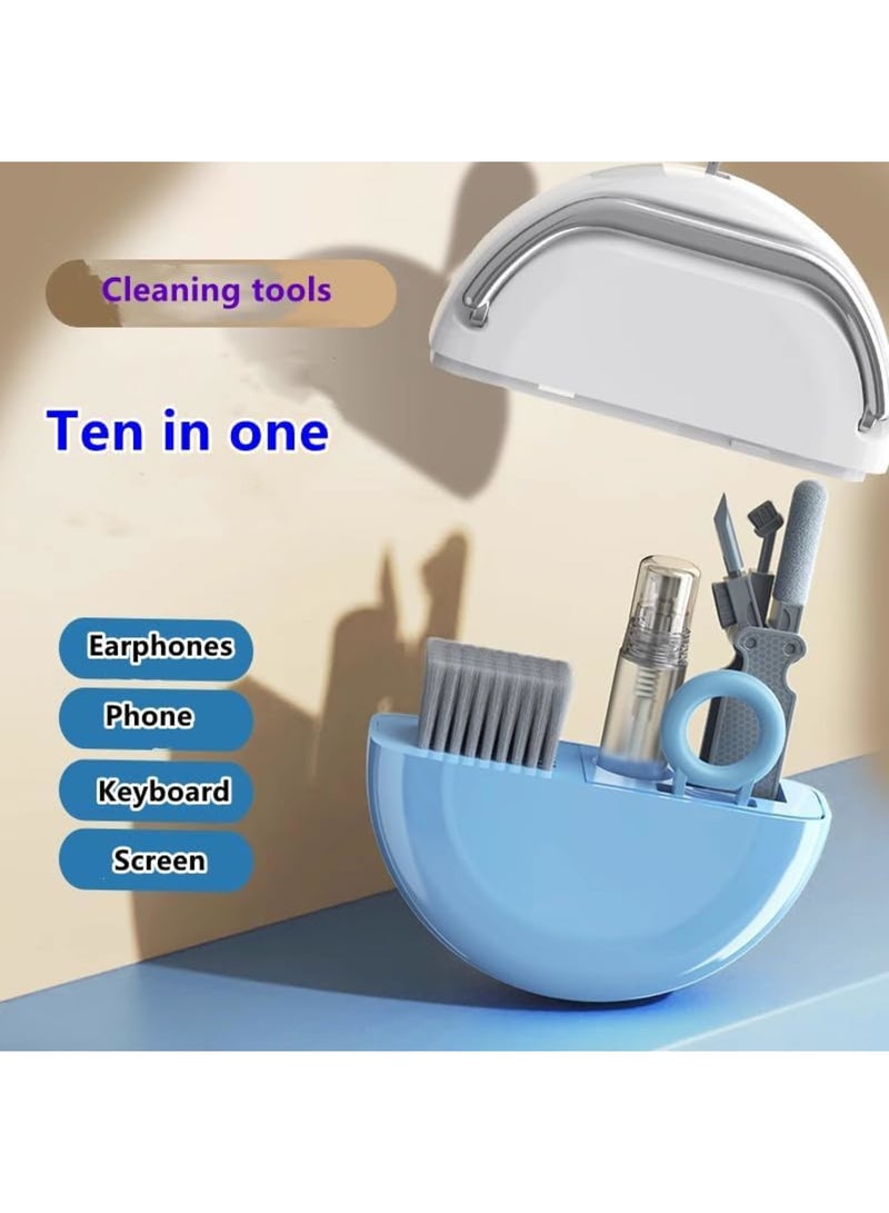 Barakah Keyboard Cleaning Kit, 10-in-1 Multifunctional Laptop Computer Screen Cleaning Brush With Microfiber Cloth And Brush, Portable Headphone Earbud Phone Cleaning kit for AirPods, Cell Phone, Earphones - Image 2