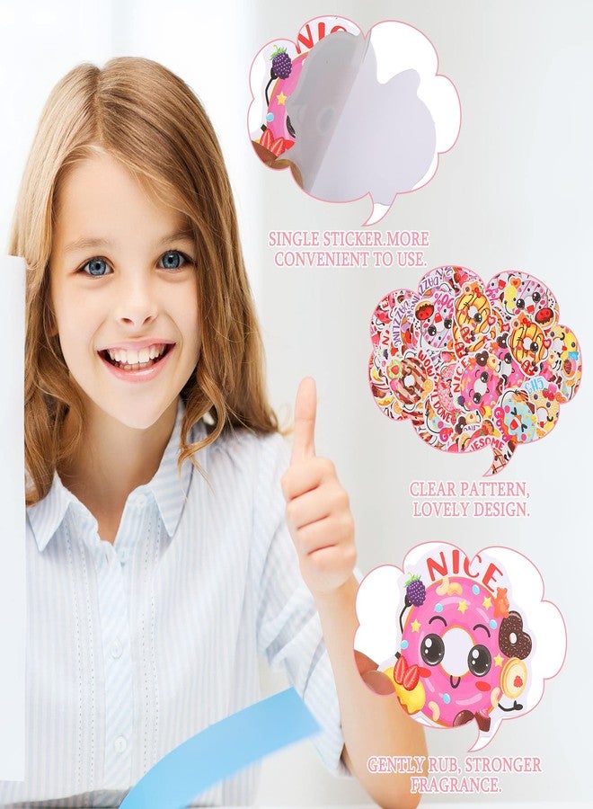 Jetec 300 Pcs Scratch and Sniff Sticker for Kids Smelly Scented Motivational Stickers Reward Teacher Incentive Positive Supplies for Student Classroom School Graduation(Donut) - Image 4