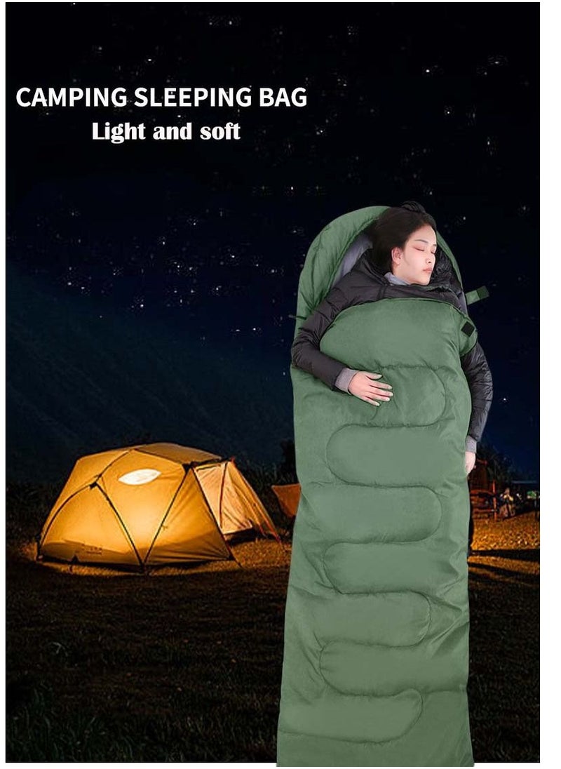 Outdoor camping with a light storage sleeping bag