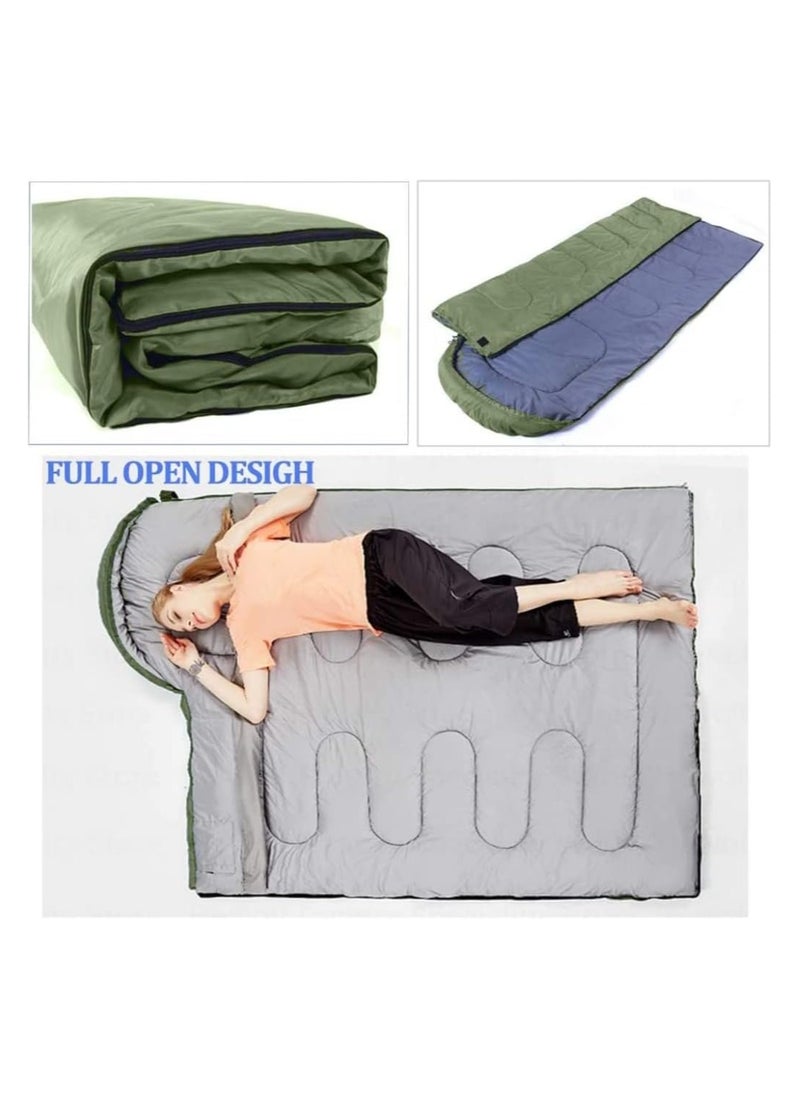 Outdoor camping with a light storage sleeping bag