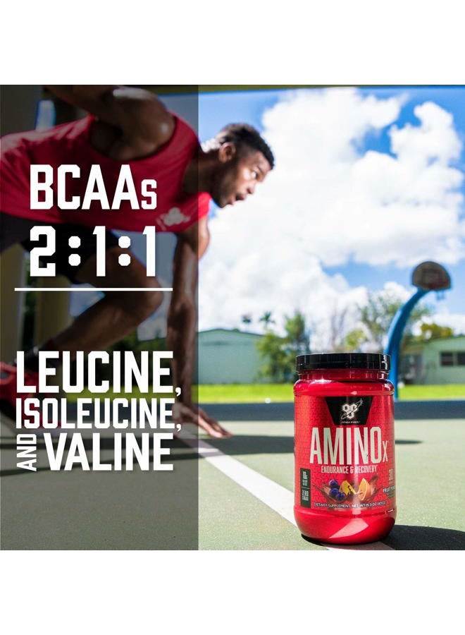 BSN Amino X Muscle Recovery & Endurance Powder with BCAAs, Intra Workout Support, 10 Grams of Amino Acids, Keto Friendly, Caffeine Free, Flavor: Fruit Punch, 70 Servings (Packaging May Vary) - Image 5