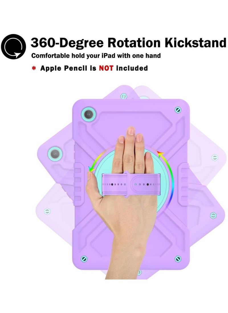 VKL - for Galaxy Tab A9 Plus Case(SM-X210/X215/X216,Released 2023), Shockproof Kids Case with Built-in Silicone Hand Strap/Shoulder Strap/Swivel Kickstand for Galaxy Tab A9+ 10.9in(Purple+Blue) - Image 1