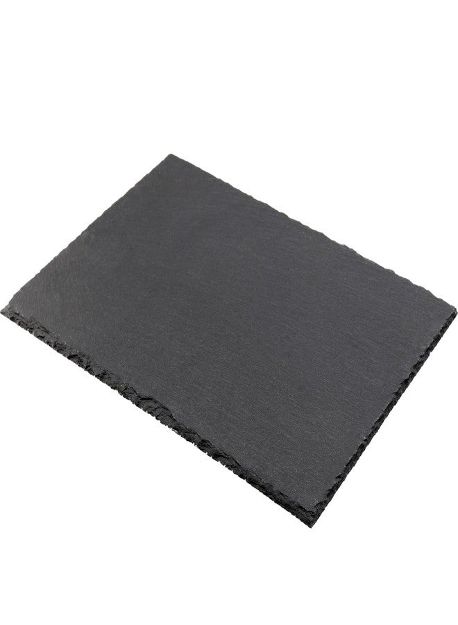 MUKLEI 8 PCS 10 x 4.7 Inch Black Slate Cheese Boards, Black Slate Serving Platter with Natural Edge, Slate Stone Serving Tray for Cheese, Charcuterie, Sushi, Appetizers - Image 4
