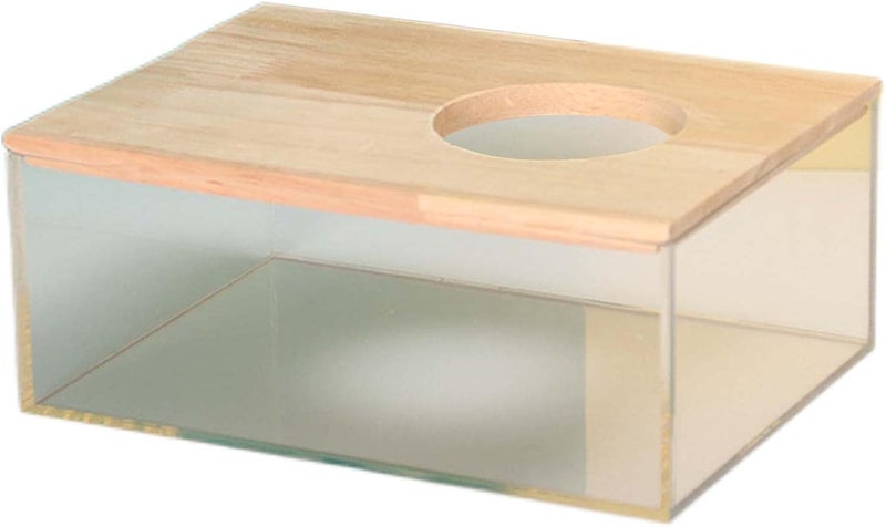 Hamster Transparent Bath Container Pet Sand Box Acrylic Material Removable Lid Multi-Functional Toilet Suitable for Small Cleaning - Image 1
