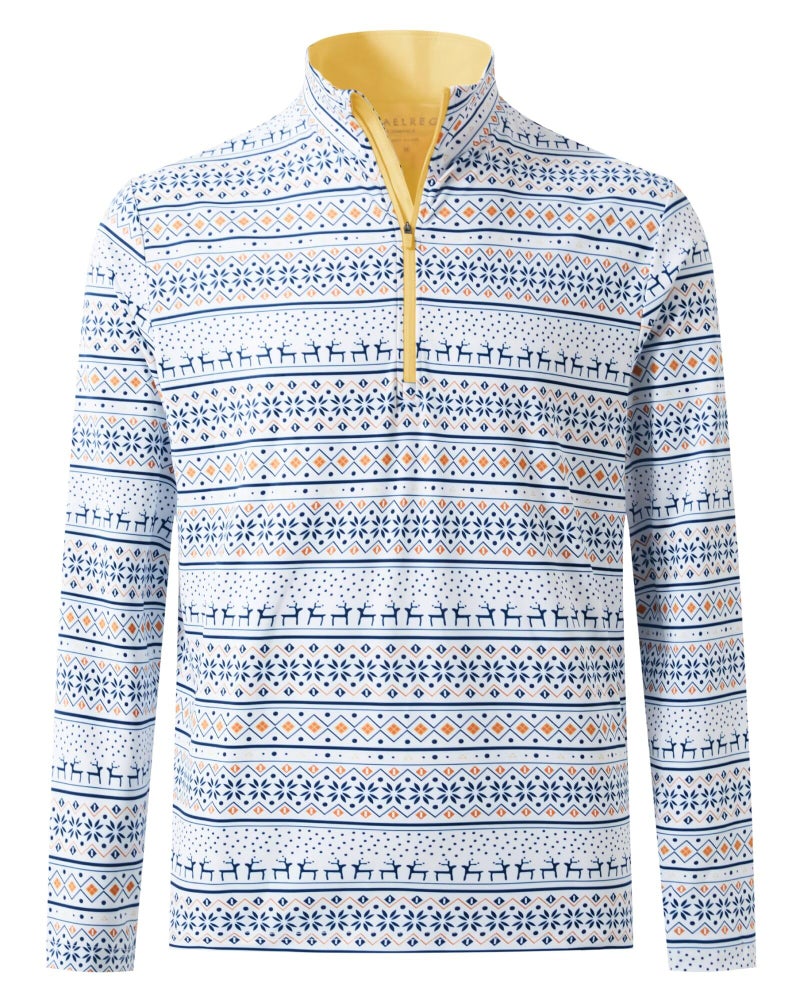 M MAELREG Mens Pullover Quarter Zip Golf Sport Casual Long Sleeve Fishing Half Zip Christmas Sweatshirts for Men - Image 2