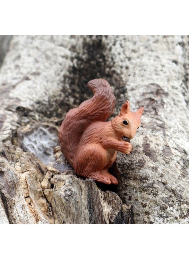 Generic - Simulation Solid White-tailed Deer Squirrel Fox Rabbit Wild Jungle Moving Suit Model Children's Toys-Color:White-tailed Deer Squirrel Red Fox Rabbit 6 Sets - Image 1