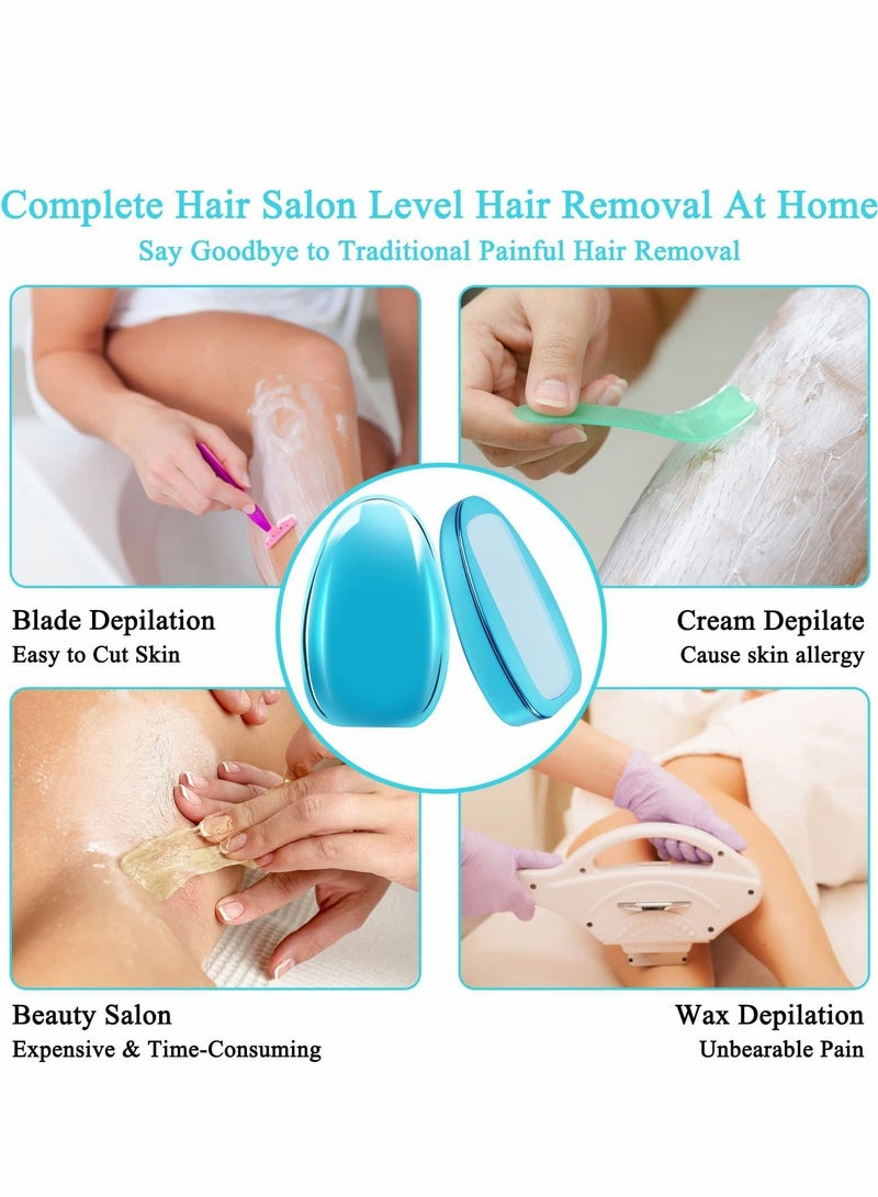 Excefore Crystal Hair Eraser, Magic Crystal Hair Remover, Painless Hair Removal Stone & Skin Exfoliator Tool for Men Women - Image 4