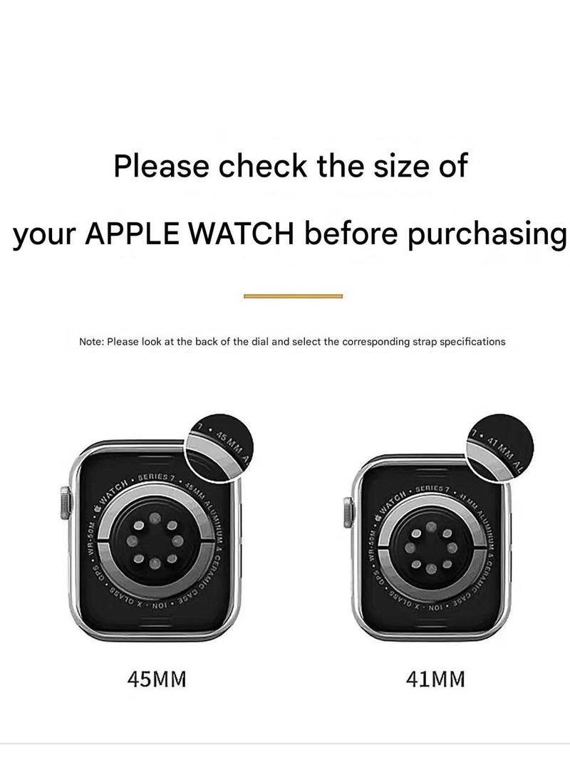 Watch Band Compatible for Apple Watch Series Band 42mm 44mm 45mm 46mm 49mm women, Genuine Leather Double Tour Designed Slim Replacement Strap for iWatch Series10 9 8 7 6 SE - Image 5